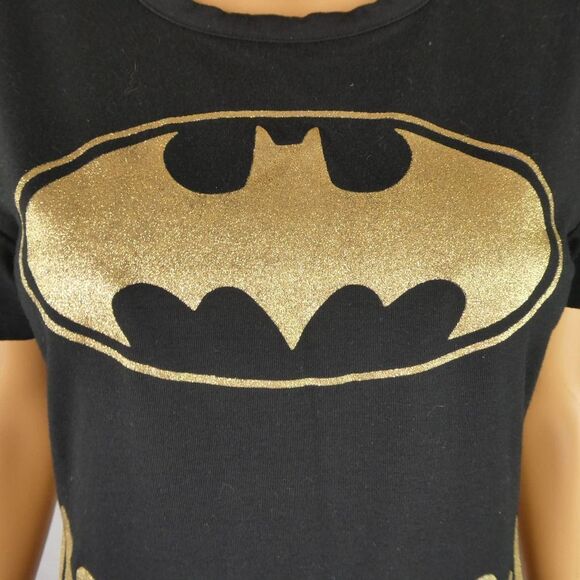 DC Comics Originals Batman Glitter Graphic Logo Belt Cosplay Costume T Shirt Tee - Picture 3 of 11